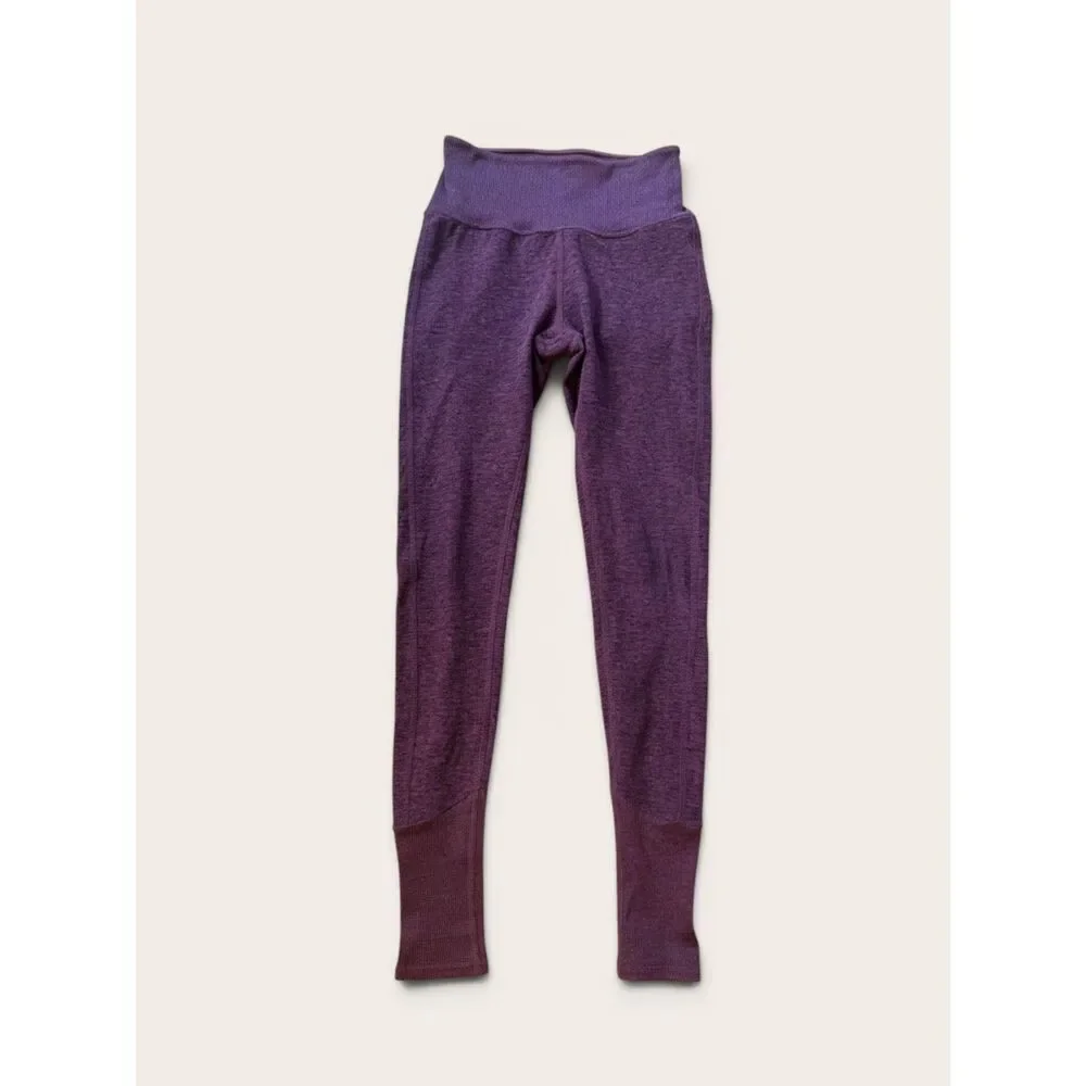 Alo Yoga High Waist Alosoft Lounge Leggings Heather Plum Purple Women's XS